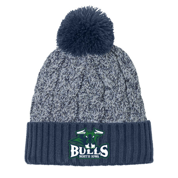 New Era® Marled Knit Pom Beanie - Embroidered Logo Thumbnail